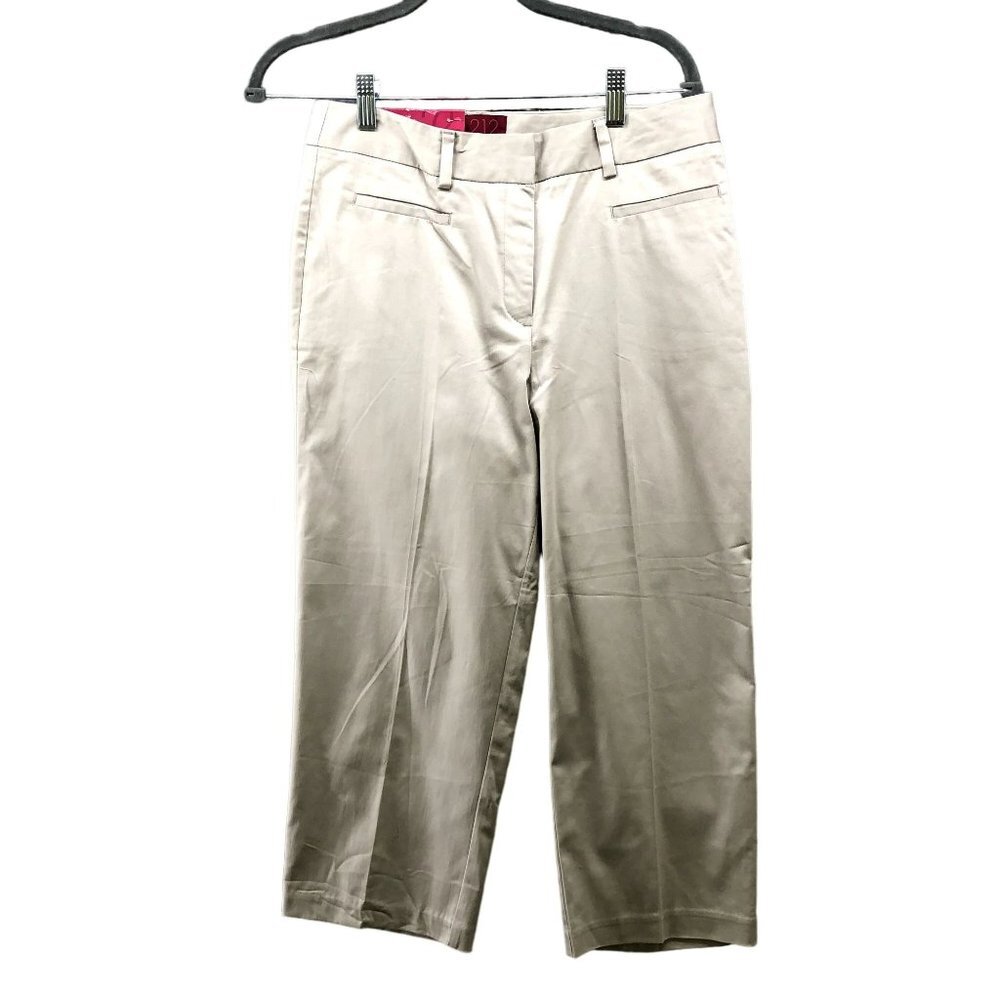 NWT Kohls 212 Collection Essential Capri‎ Womens Size 4 Khaki Beige Lightweight